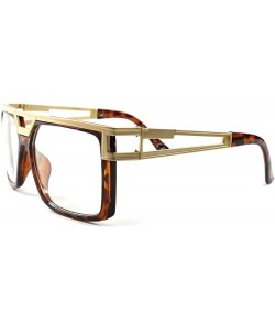 Oversized Awesome Swag Hot Oversized 80's Swagg Square Hip Hop Rapper Clear Lens Glasses - Tortoise - CA18WXNUW0N $8.68