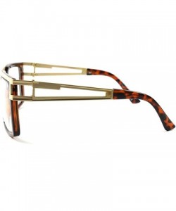 Oversized Awesome Swag Hot Oversized 80's Swagg Square Hip Hop Rapper Clear Lens Glasses - Tortoise - CA18WXNUW0N $8.68