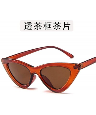 Oversized 2019 New Fashion Cute Sexy Ladies Cat Retro Sunglasses Women Vintage Black Grey - Brown Tea - CC18YR6YLI9 $7.34