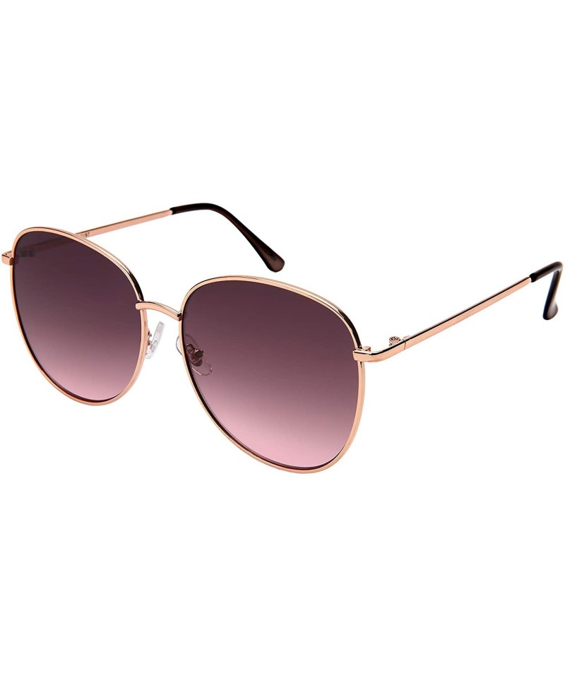 Oval Round Style Sunglasses Women Oval Sunglass Flat Mirror Lens 3197-FLOCR - C818M630EOD $9.76