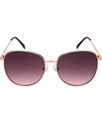 Oval Round Style Sunglasses Women Oval Sunglass Flat Mirror Lens 3197-FLOCR - C818M630EOD $9.76
