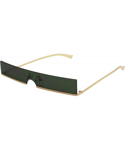 Rimless Rectangular Sunglasses Mono Lens Women Semi Rimless Sunglass for Men EC55705 - CX18M0ARLK2 $21.72