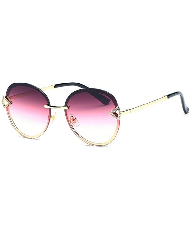 Aviator 2019 frameless new sunglasses - ladies diamond fashion frameless tide sunglasses - C - CL18SCYZ2EI $28.15