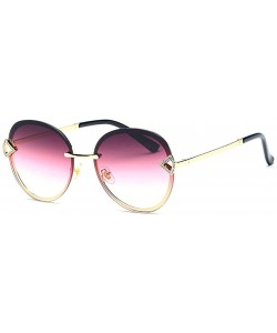 Aviator 2019 frameless new sunglasses - ladies diamond fashion frameless tide sunglasses - C - CL18SCYZ2EI $28.15