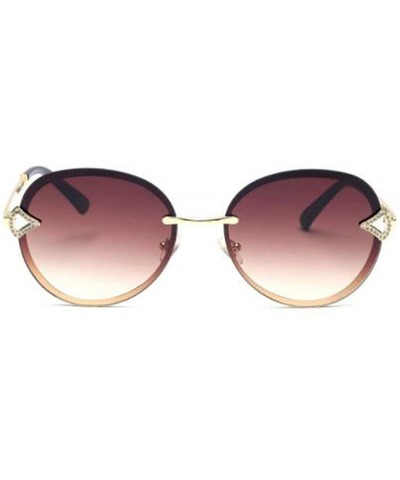 Aviator 2019 frameless new sunglasses - ladies diamond fashion frameless tide sunglasses - C - CL18SCYZ2EI $28.15