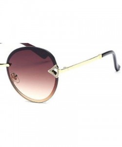 Aviator 2019 frameless new sunglasses - ladies diamond fashion frameless tide sunglasses - C - CL18SCYZ2EI $28.15