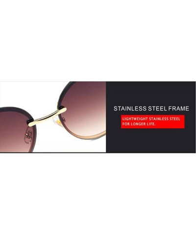 Aviator 2019 frameless new sunglasses - ladies diamond fashion frameless tide sunglasses - C - CL18SCYZ2EI $28.15