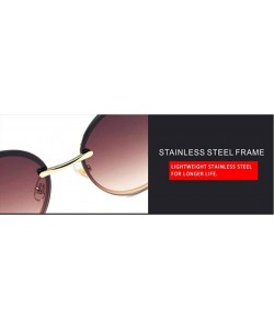 Aviator 2019 frameless new sunglasses - ladies diamond fashion frameless tide sunglasses - C - CL18SCYZ2EI $28.15