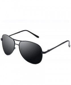 Oval Retro Men Sunglasses Lightweight Polarized Sunglasses UV400 Protection Outdoor Sports Driving - Black Frame - CD199RXRLO...