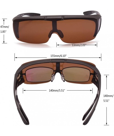 Round Driving Glasses Wraparounds Polarized Fitover Sunglasses - Matte Black - CQ12DVH2G5R $19.71