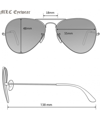 Aviator Vintage Classic Fashion Aviator Sunglasses Tri-Layer UV400 Unisex - Urban Frame Gold/Amber Lens - CL123IR0V4D $9.53