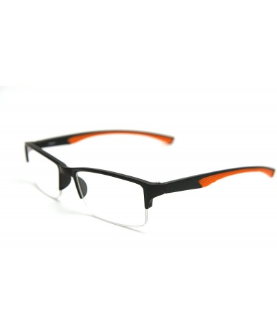 Semi-rimless 6904 SECOND GENERATION Semi-Rimless Flexie Reading Glasses NEW - Orange - C112DMY9KS5 $15.23
