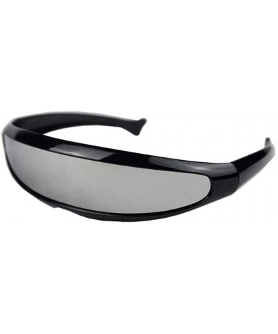 Square Women Man Outdoor Fishtail Uni-lens Sunglasses Riding Cycling Glasses Eyewear - B - CI18TOY947U $8.68