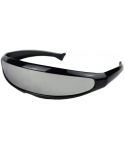 Square Women Man Outdoor Fishtail Uni-lens Sunglasses Riding Cycling Glasses Eyewear - B - CI18TOY947U $8.68