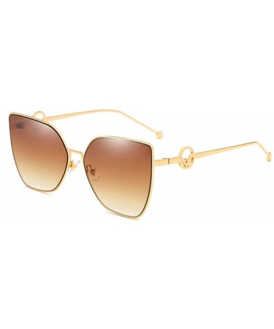 Aviator Personality Sunglasses Trend Square Sunglasses Female Wild Sunglasses - C518X0CUQ9K $50.36