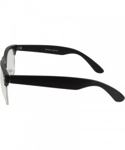 Goggle Retro Semi-Rimless Sunglass-Wholesale Lot 12 Pack - Clear Lens - C418E6LD0KR $23.17