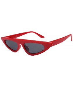 Goggle Women Fashion Cat Eye Shades Sunglasses Polarized Candy Colored Glasses - Red - CT18OAIGMKK $9.87