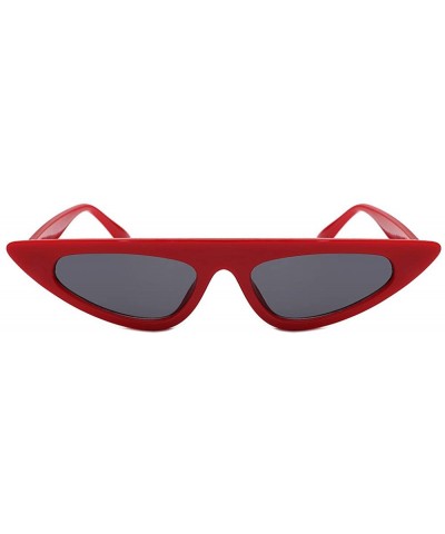 Goggle Women Fashion Cat Eye Shades Sunglasses Polarized Candy Colored Glasses - Red - CT18OAIGMKK $9.87