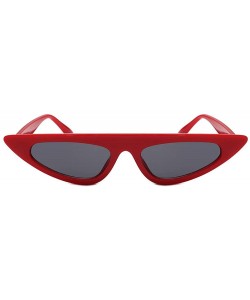 Goggle Women Fashion Cat Eye Shades Sunglasses Polarized Candy Colored Glasses - Red - CT18OAIGMKK $9.87