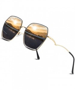 Goggle Women Polarized Sunglasses Metal Frame Female Oversized Square Sun glasses For Ladies Goggle UV400 - CO199QDH5EG $10.55