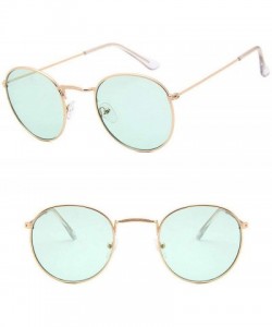 Round Round Retro Sunglasses Women Luxury Brand Glasses Women/Men Small Mirror Oculos De Sol Gafas UV400 - C9197A2GHT4 $28.33