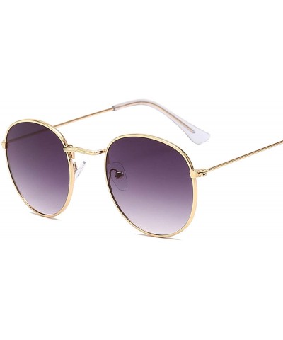 Round Round Retro Sunglasses Women Luxury Brand Glasses Women/Men Small Mirror Oculos De Sol Gafas UV400 - C9197A2GHT4 $28.33