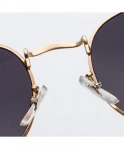Round Round Retro Sunglasses Women Luxury Brand Glasses Women/Men Small Mirror Oculos De Sol Gafas UV400 - C9197A2GHT4 $28.33