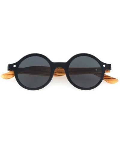 Rimless Polarized Zebra Wood Sunglasses for Women Rimless Frame Brand Designer Classic - Smoke/Matt Black - CV18Q8LGYEH $22.02