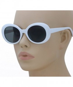 Oval Oval Vintage NIRVANA Kurt Cobain Round Sunglasses For Women Men Eyewear - White - CT186TT0HH2 $10.91