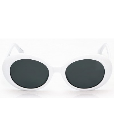Oval Oval Vintage NIRVANA Kurt Cobain Round Sunglasses For Women Men Eyewear - White - CT186TT0HH2 $19.44