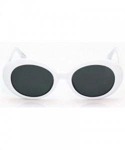 Oval Oval Vintage NIRVANA Kurt Cobain Round Sunglasses For Women Men Eyewear - White - CT186TT0HH2 $19.44