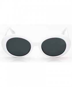 Oval Oval Vintage NIRVANA Kurt Cobain Round Sunglasses For Women Men Eyewear - White - CT186TT0HH2 $10.91