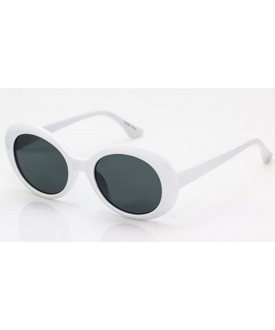 Oval Oval Vintage NIRVANA Kurt Cobain Round Sunglasses For Women Men Eyewear - White - CT186TT0HH2 $19.44