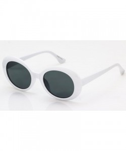 Oval Oval Vintage NIRVANA Kurt Cobain Round Sunglasses For Women Men Eyewear - White - CT186TT0HH2 $10.91