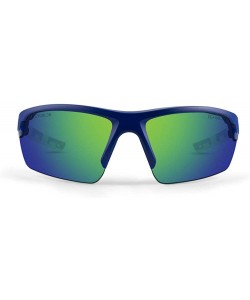 Sport Link Inlayed Rubber Sunglasses Frame/Lens Choices. EpochLink - Blue/Lime/Mirror - C717Z7IKD6X $20.56