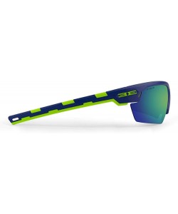 Sport Link Inlayed Rubber Sunglasses Frame/Lens Choices. EpochLink - Blue/Lime/Mirror - C717Z7IKD6X $20.56