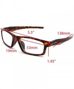 Rectangular Sports Double Injection Readers Flexie Reading Glasses size and color very - C718GUAD8LT $19.68