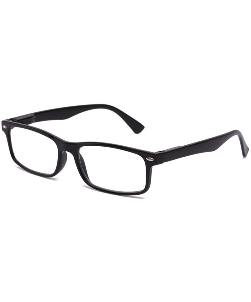 Rimless Unisex Translucent Simple Design No Logo Clear Lens Glasses Squared Fashion Frames - Glossy Black - C012OBLZ465 $9.94