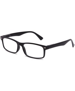 Rimless Unisex Translucent Simple Design No Logo Clear Lens Glasses Squared Fashion Frames - Glossy Black - C012OBLZ465 $9.94