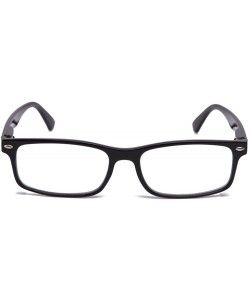 Rimless Unisex Translucent Simple Design No Logo Clear Lens Glasses Squared Fashion Frames - Glossy Black - C012OBLZ465 $9.94