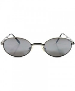 Oval Vintage 80s 90s Mens Womens Indie Hip Style Gunmetal Round Oval Sunglasses - C918023MUDG $9.50