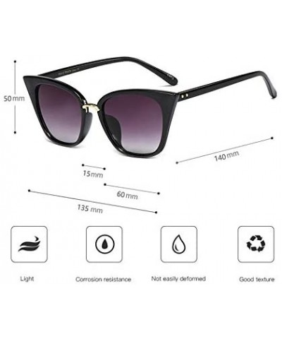 Cat Eye Classic Sunglasses Polarized Protection - White - CG198496XHQ $9.46