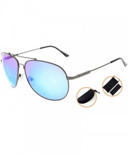 Rectangular Large Bifocal Sunglasses Polit Style Sunshine Readers with Bendable Memory Bridge and Arm - CT18035UY87 $20.74