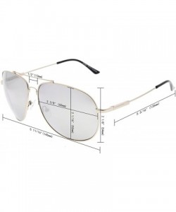 Rectangular Large Bifocal Sunglasses Polit Style Sunshine Readers with Bendable Memory Bridge and Arm - CT18035UY87 $20.74