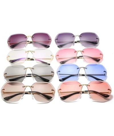 Rimless Oversized Rimless Sunglasses Sunglass - CE199NGSTN5 $33.74