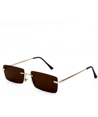 Sport Retro Small Square Sunglasses Personality Glasses Square Ocean Piece Sunglasses - 3 - CD190E2W7CM $68.38