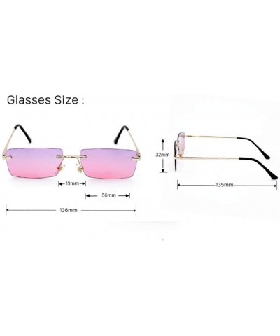 Sport Retro Small Square Sunglasses Personality Glasses Square Ocean Piece Sunglasses - 3 - CD190E2W7CM $33.80