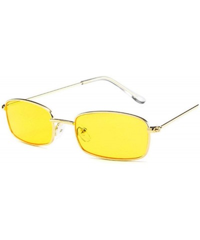 Round Small Rectangle Sunglasses Women Men Retro Sun Glasses Luxury Brand Designer Vintage Metal Eyewear UV400 Party - CE197Y...