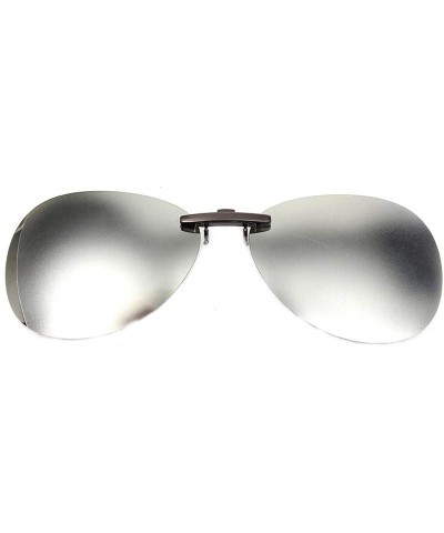 Round Hot Sell Mens Womens Polarized Clip Sunglasses Driving Night Vision Anti UVA Clips Riding - White - C6197Y6ZAKD $31.68
