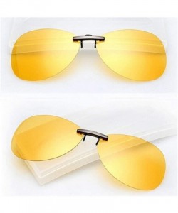 Round Hot Sell Mens Womens Polarized Clip Sunglasses Driving Night Vision Anti UVA Clips Riding - White - C6197Y6ZAKD $16.06